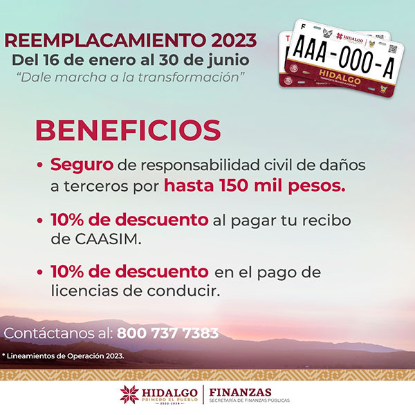 Beneficios Reemplacamiento 2023