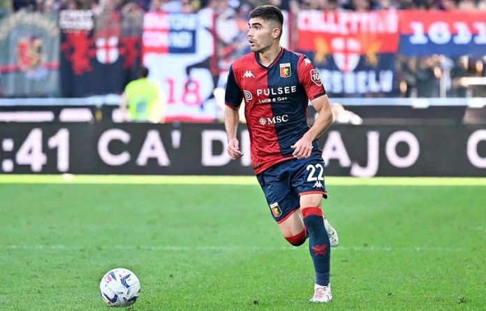 Johan Vázquez titulsr con el genova